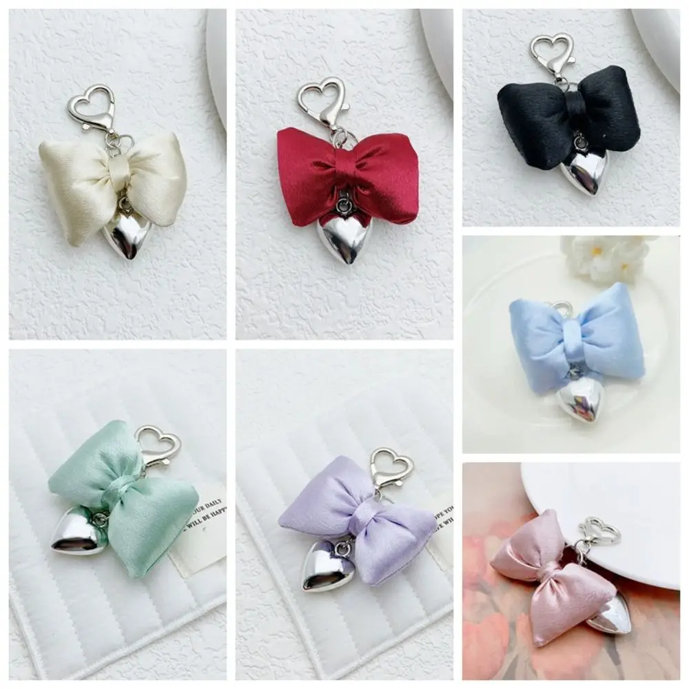 Creative Bowknot Bow Bag Pendant Cloth Y2K Balletcore Keychain Key Pendant Backpack Pendant Love Heart Phone Chain Gift