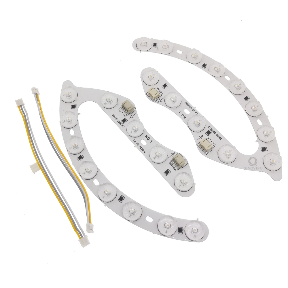 Doul Color Ceiling Lamp LED Module 9W 12W 18W 24W 30W With Lens and Driver, 3000K 4500K 6500K Three Colors Light Source For DIY