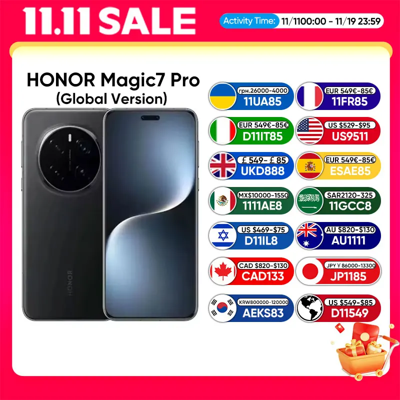 2025 New Global Version Honor Magic7 Pro 5G Smart Phone Snapdragon 8 Elite 6.8'' 120HZ OLED Display 100W Fast Charge 200MP Camera