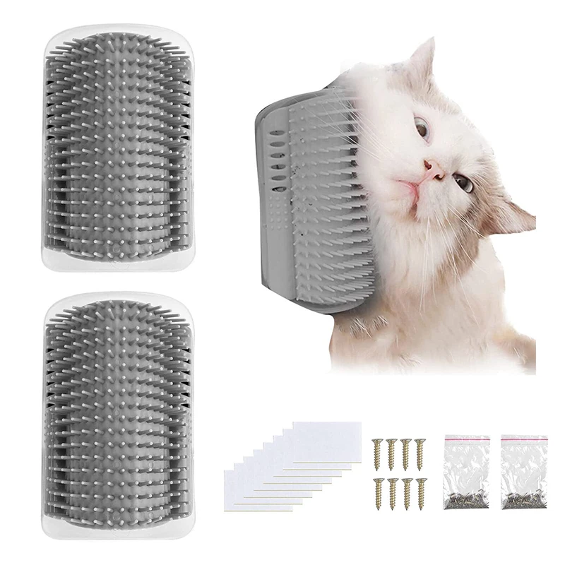 Massage Corner Cat Brush With Catnip Cat Wall Corner Brush With Catnip Support For Doors Table Walls Cat Massage