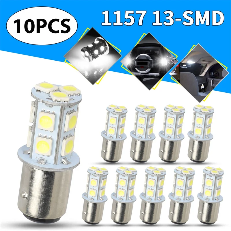 

10x 1157 BAY15D P21/5W Car Brake Stop Tail Night Reverse Lamp Car LED Turn Parking Signal Lights Bulb
