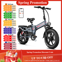 WALLKE H9 AWD Electric Bike 1750W Dual Motor Electric Bicycle 48V 40Ah/60Ah Folding Ebike 20\