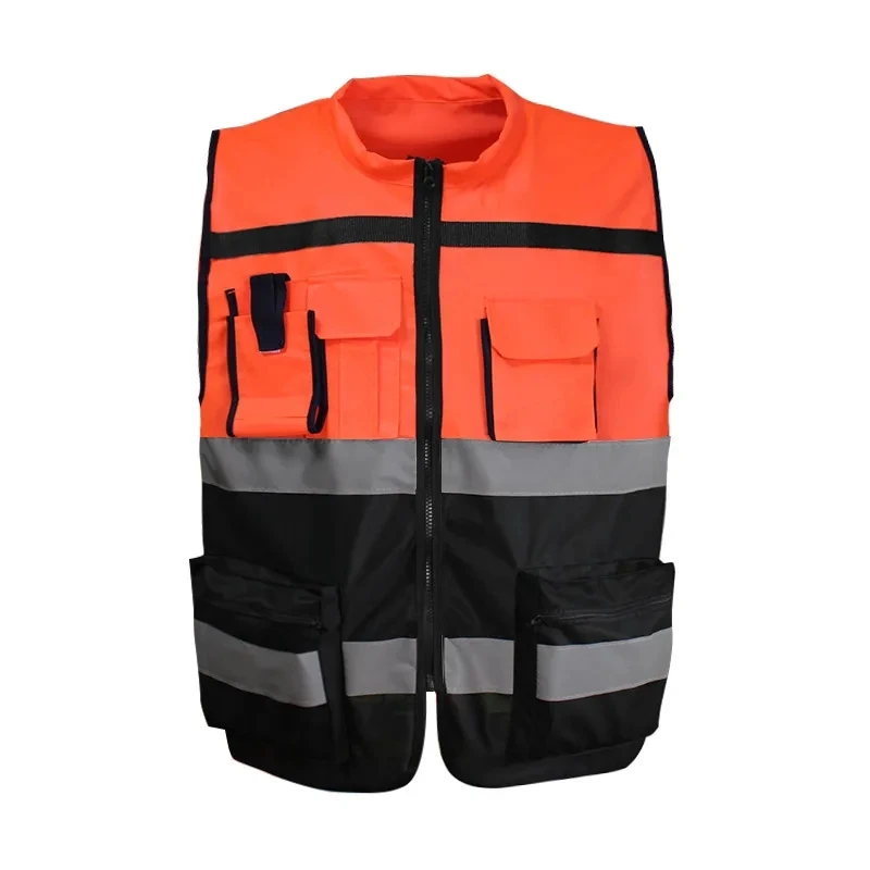 High Visibility Reflective Safety Reflective Vest Personalized Customized Night Cycling Work Clothes For Construction Workers