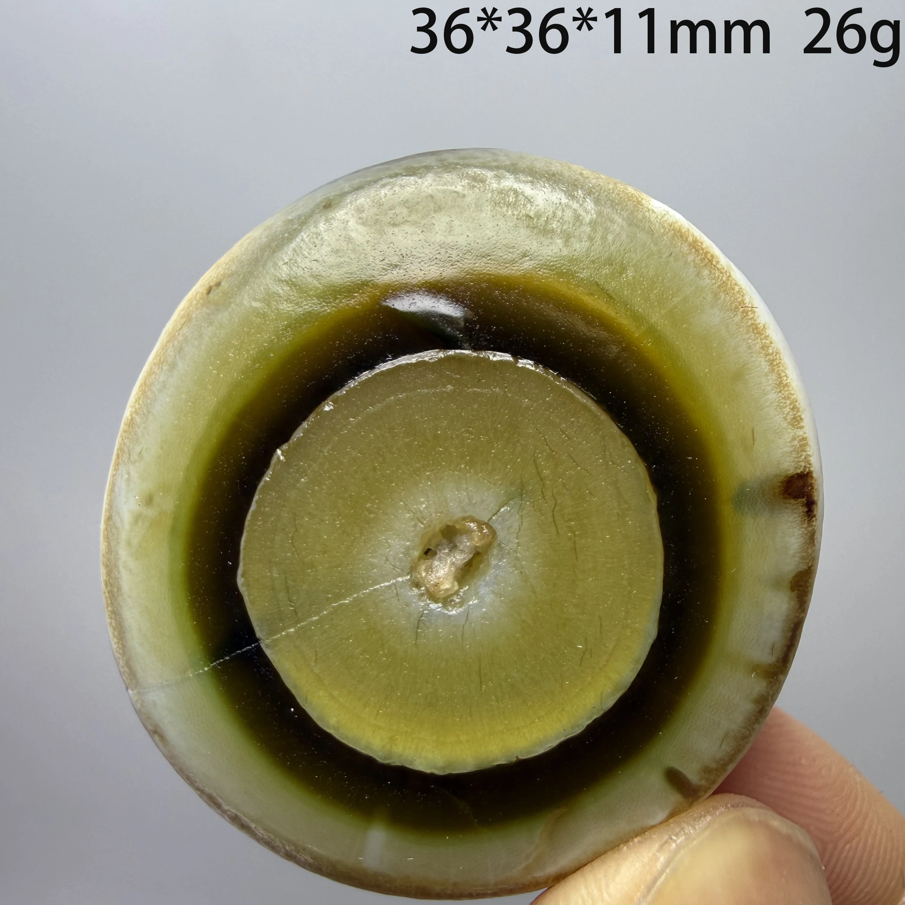 Natural Tibetan Buddhism Eye Agate, Rare Green Banded Buddha Eye Rough Stone, Sacred Tibetan Land Spiritual Healing A2-4-22
