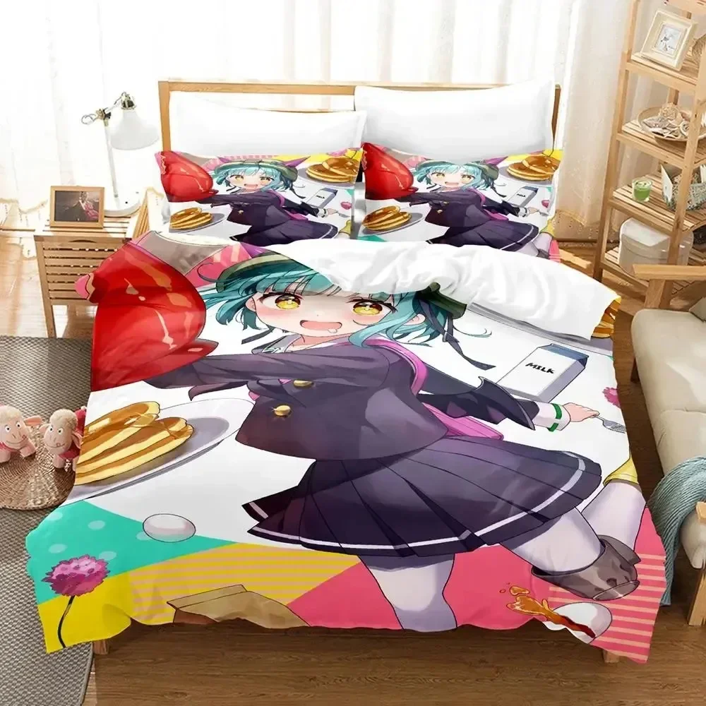 Anime Game Heaven Burns Red 3D Bedding Set Duvet Cover Pillowcases Single Twin Full Queen King Size Home Decor Quilt Boys Gift