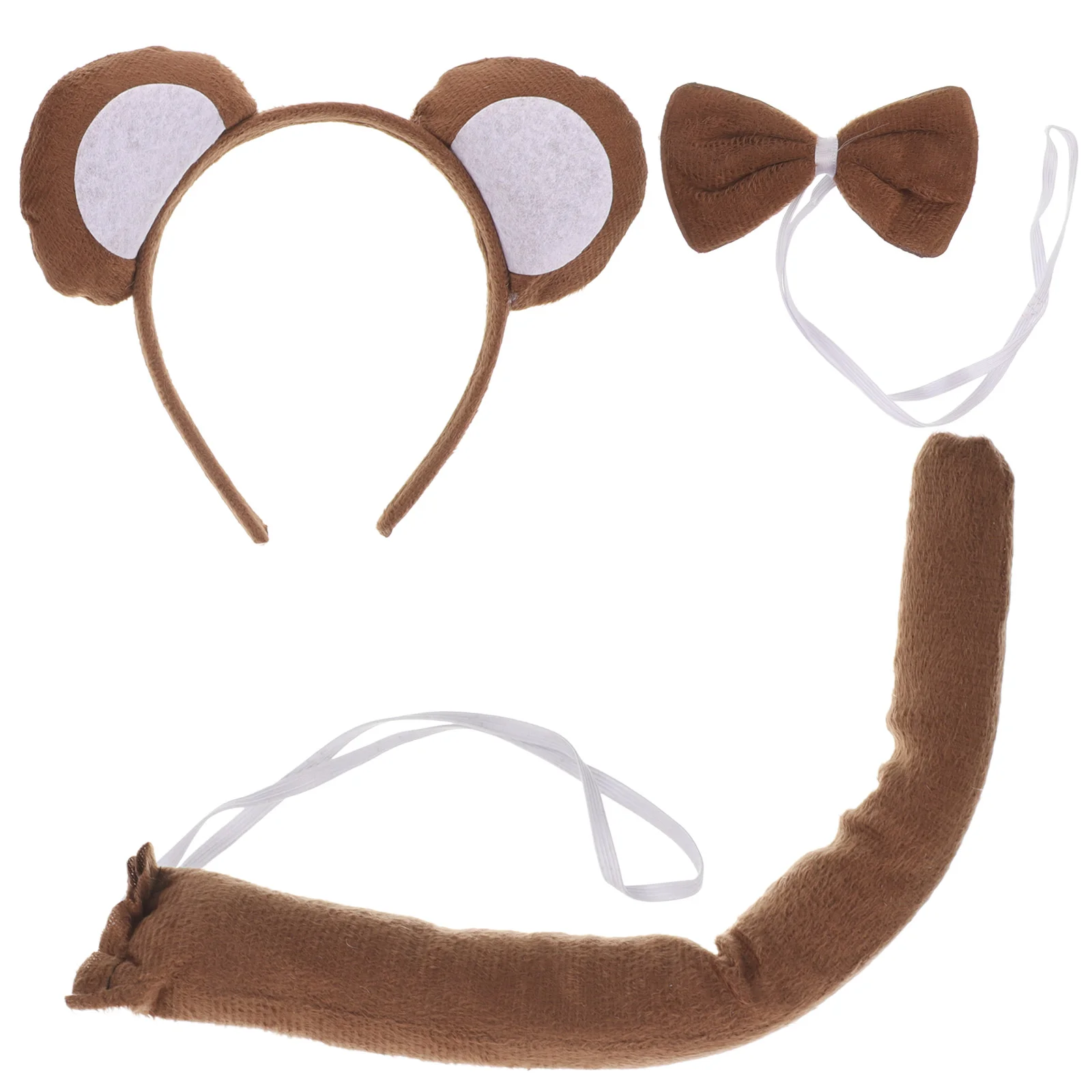 

3 Pcs/set Headgear Party Dress Baby Toys for Babies Monkey Ears Hair Hoop Elastics Kids Bow Tie