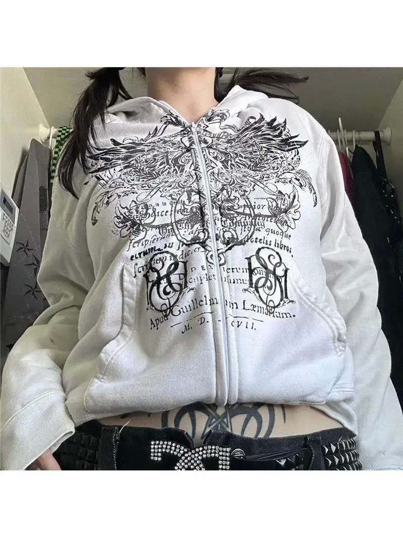 

Lamuusaa готический свитшот женский Y2K одежда с графическим принтом Z прямые брюки восьмиteen осень-зима модные повседневные брюки