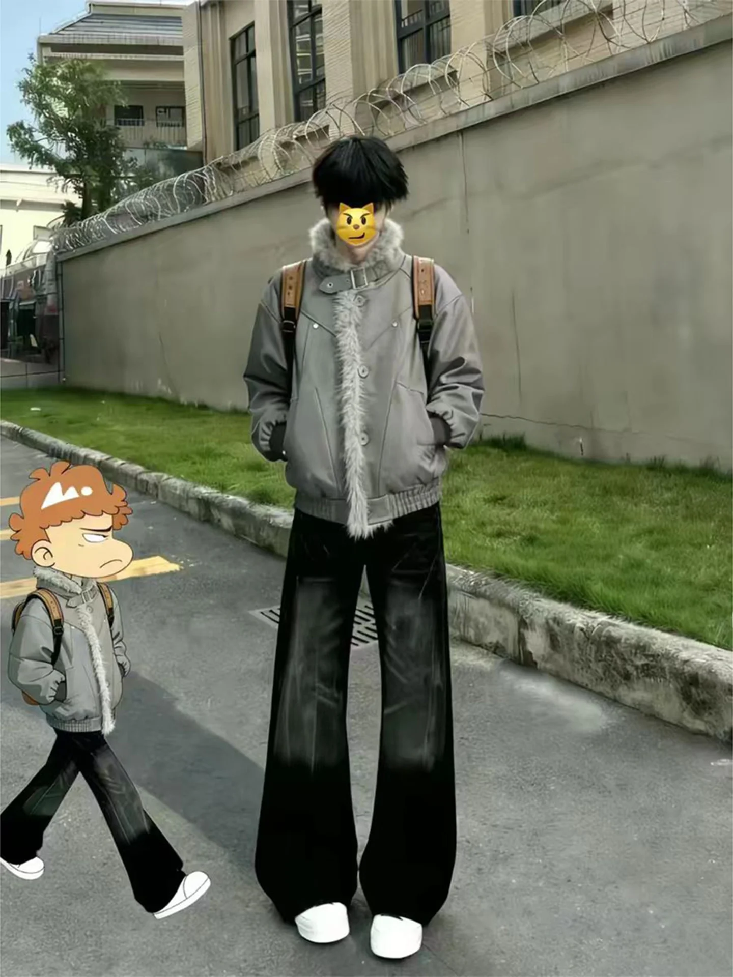 

Мужские джинсы Bla Waed Knife: прямые, в американском стиле, повседневные, свободного кроя, с высокой талией, из денима