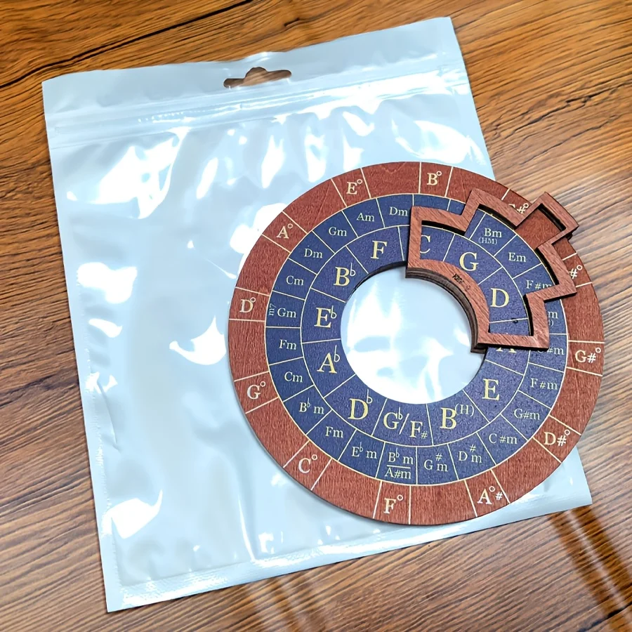 Circle of Fifths Wooden Melody Tool, Music Theory Chord & Scale Disk, Turntable for Learning, Teaching & Practice - view 2