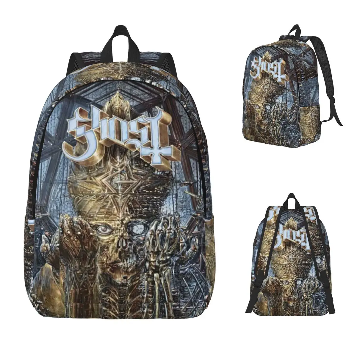 IMPERA Ghost Heavy Metal Band Backpack Daypack Large Capacity Kids BookBag School Bag Shoulder Bags for Men Women