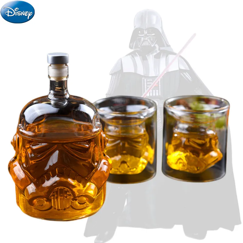 Anime Figure Star Wars Darth Vader Spacetrooper 650ml Wine Bottle Glass White Soldier Mug Kettle Anime Decoration Gifts Toys