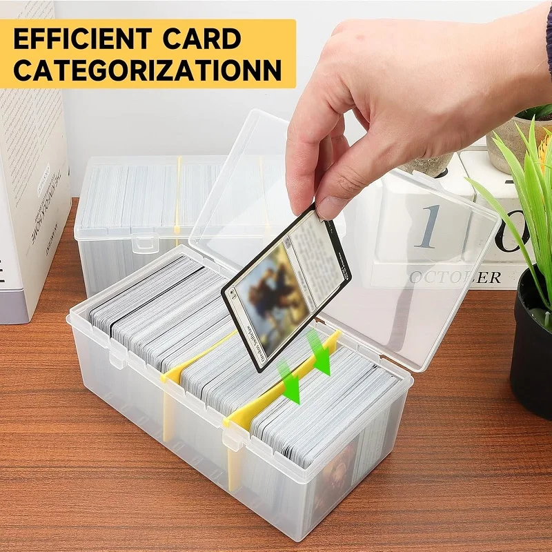 Compartment Photocards Storage Box Transparent Stickers Idol Card Holder Desk Storage Organizer Classification Box Stationery