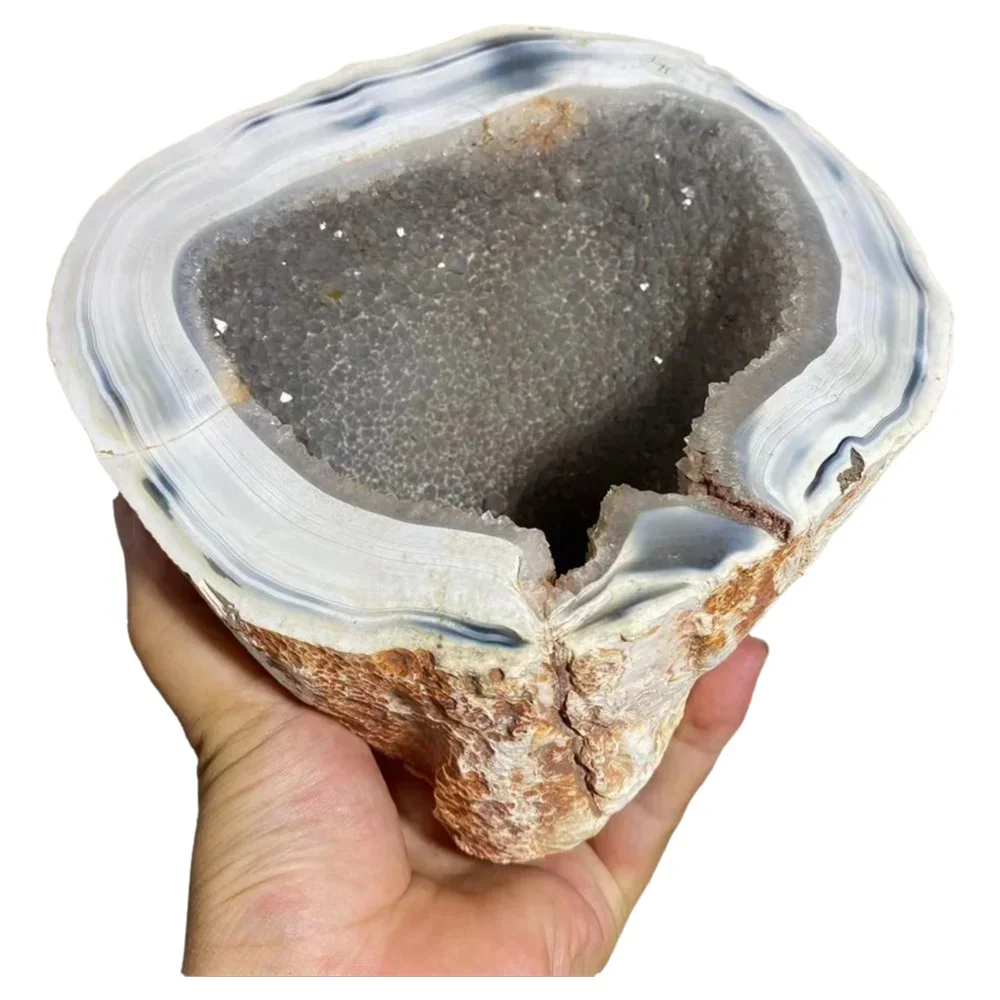 3045g Crystal Natural Agate Cluster Flash Stone Quartz Free Form Specimen Gemstones Minerals Spiritual  Ornaments Decoration