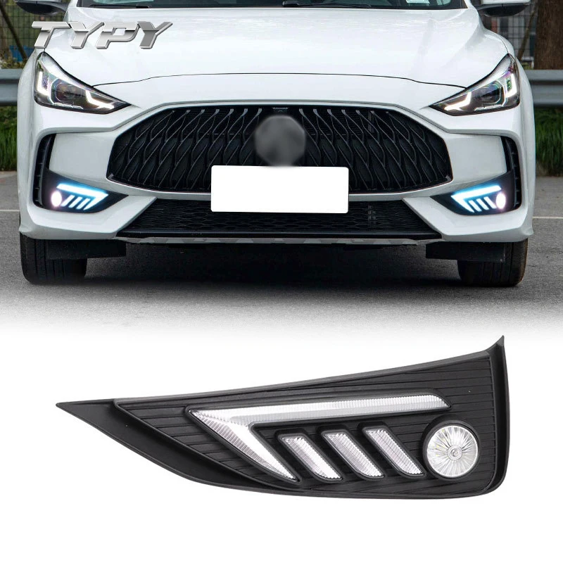 

Car Modified LED DRL Daytime Running Light With Yellow Turning Signal Fog Lamp Decoration For MG5 2021