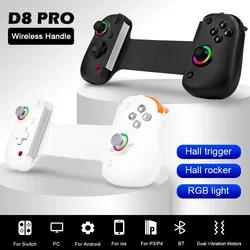 BSP D8 PRO uchwyt teleskopowy telefonii komórkowej Dual Hall makro programowanie efekty oświetlenie RGB 6-osiowy tryb wibracji HD trzy prędkości