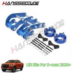 4x4 Accessories Extended Rear Leaf G-Shackles and Front Spacer Lift Up Car Lift Kits For D-max 2020-2023