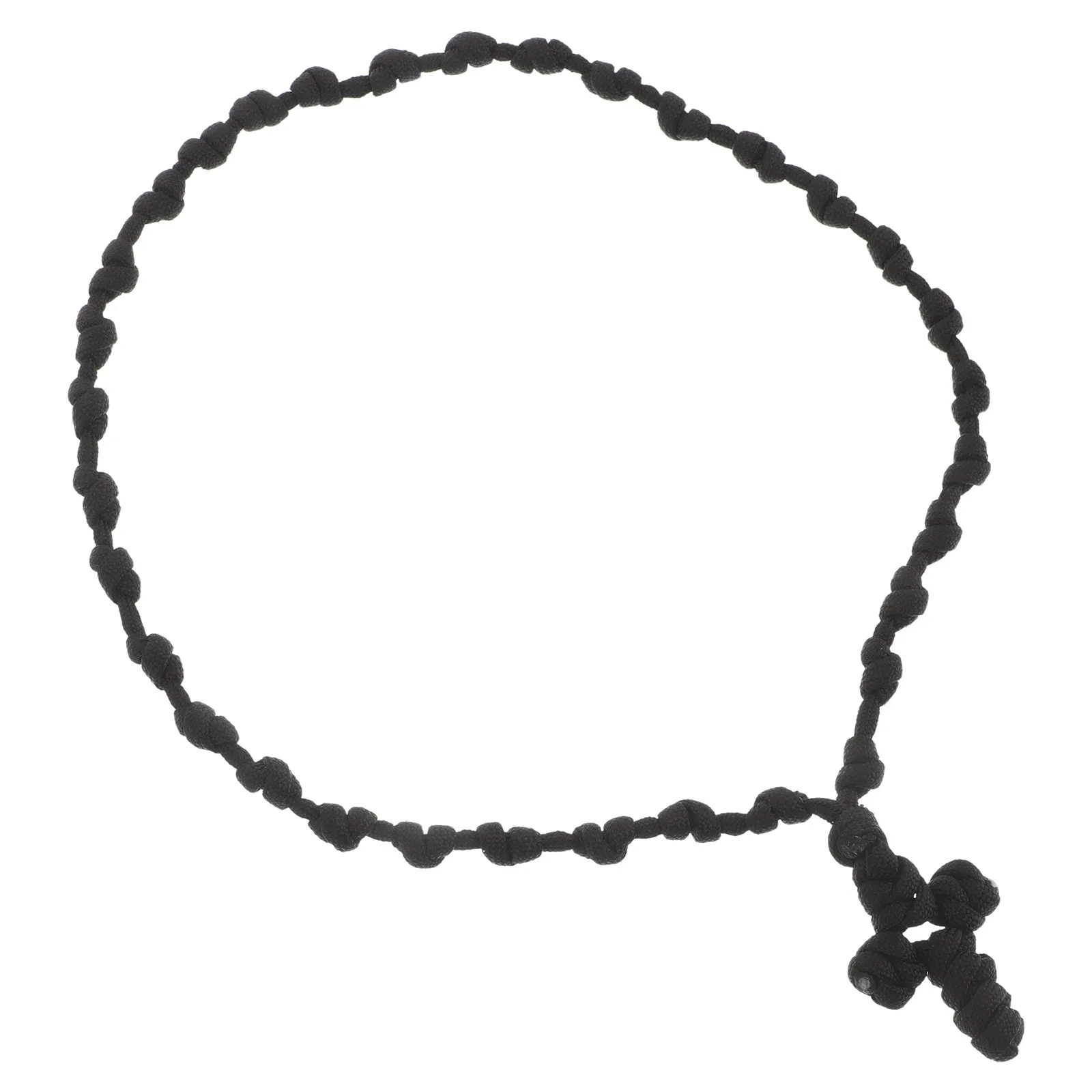 Braided Prayer Necklace with Cross Pendant Handwoven by Skilled Artisans Unique Cultural Charm Daily Wear Religious Occasion
