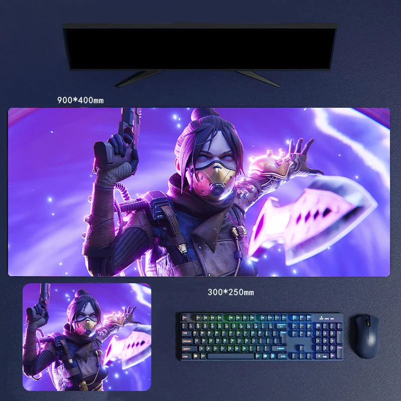 30/60/70/80cm Wraith Kunai Apex Legends Video Game Customizable Rubber Mouse Pad HD Desk Mat Mice Keyboard Computer Peripherals