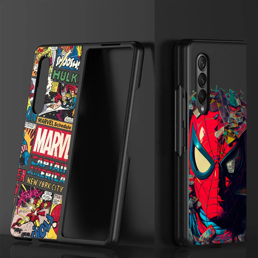 Marvel super hero Case for Samsung Galaxy ZFold4 Z Fold4 5G Z Fold5 5G Z Fold3 Z Fold6 Shockproof Black Cover Cases