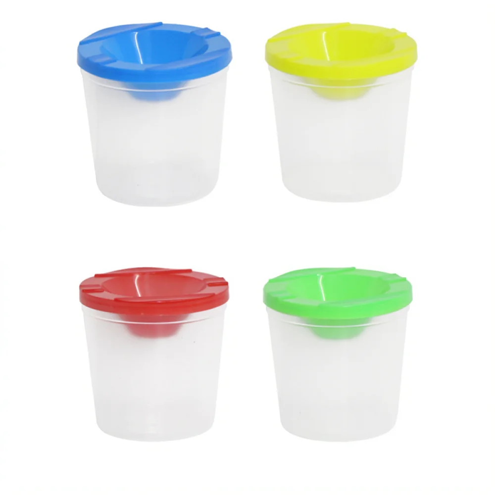 Portable Paint Brush Rinser Cup Leakproof Cleaning Tool For Artists Students Watercolor Acrylic Painting Supplies Pot