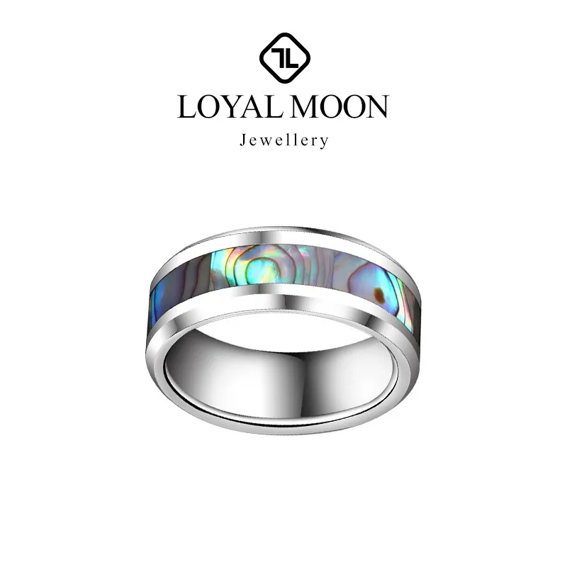 Loyal Moon Tungsten Carbide Rings For Men and Women Beer Opener Polished Alloy Scallops Fashion,Free Delivery,Free Engraving