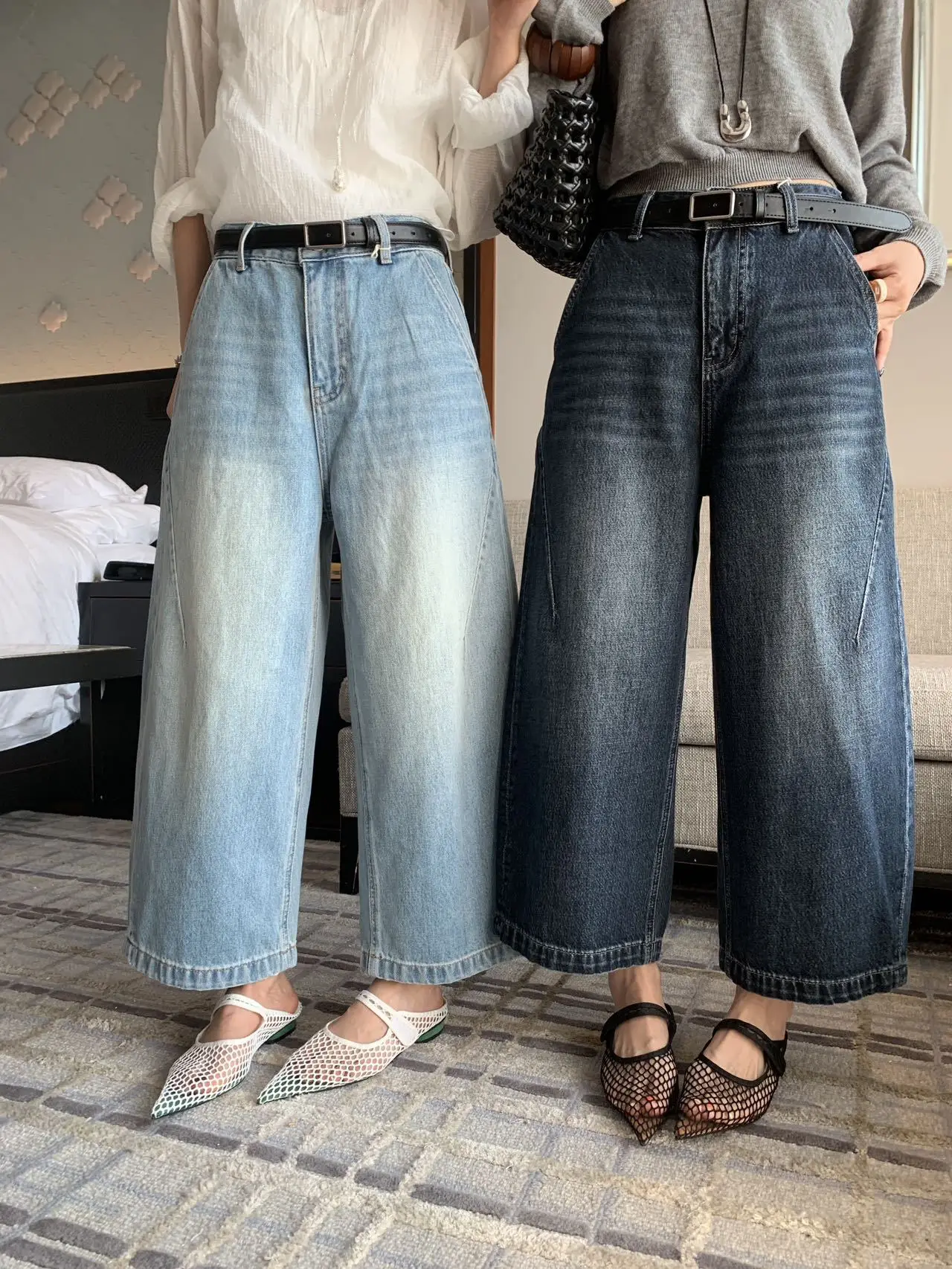 

Lilian High Waist Slimming Long Pants Korean Sle Versatile Hidden Meat Not Hip Outlined Women's Jeans Autumn Spring Season