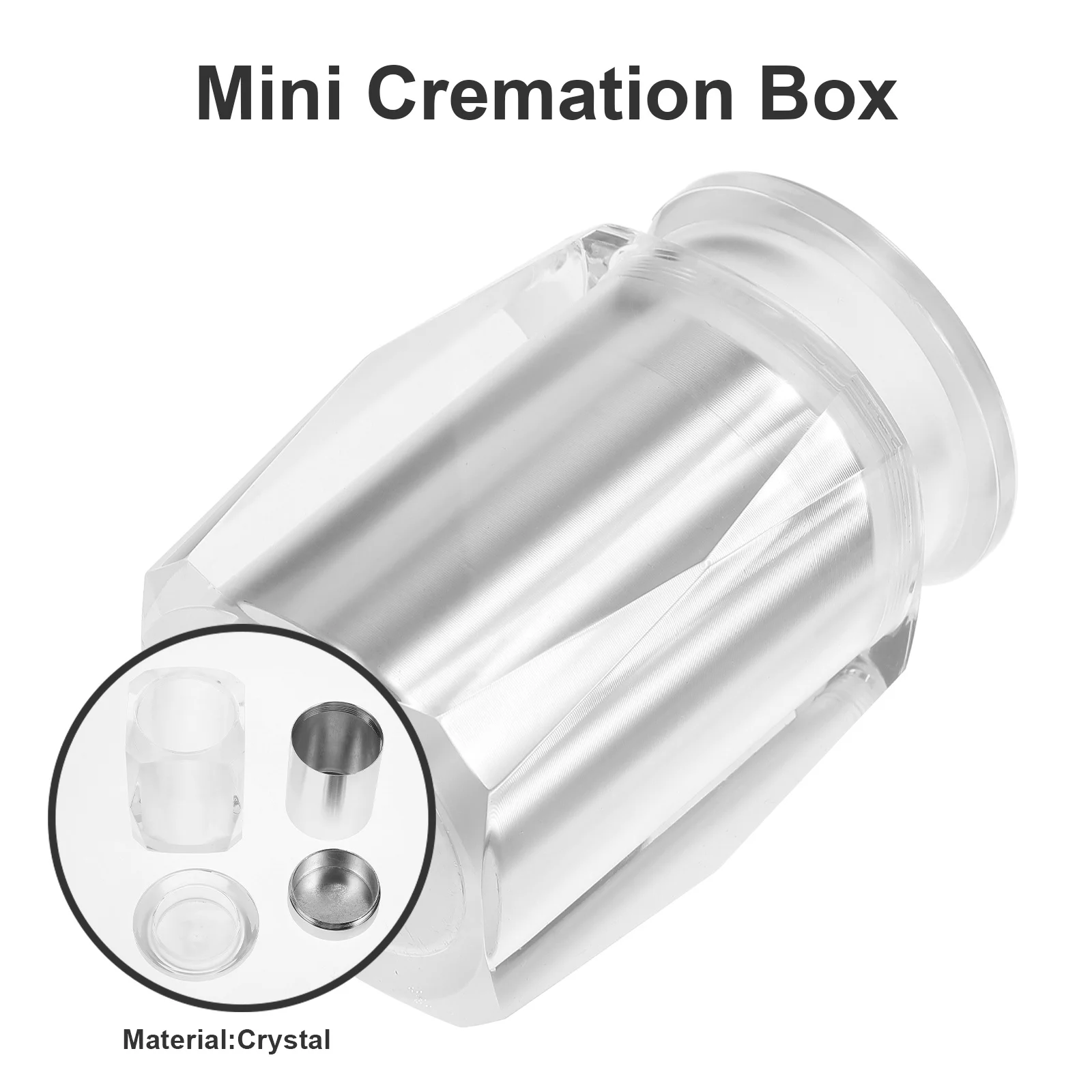 Pet Ashes Urn Crystal Small Cremation Box for Cats Dogs Memorial Container Waterproof Lightweight Sealing Lid Home Fireplace