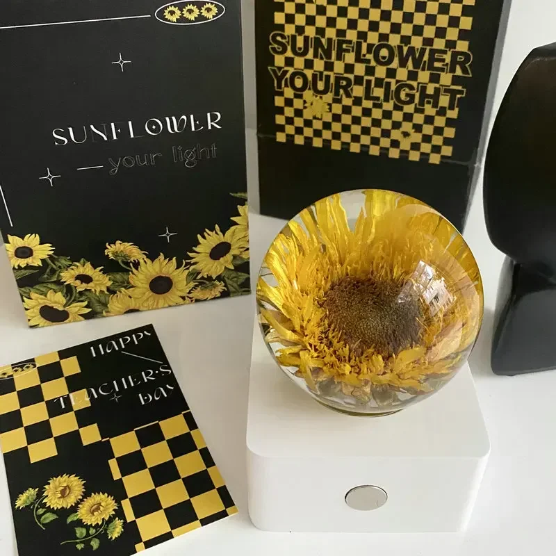 Sunflower Night Light Romantic Portable Night Light Ornament Valentine's Day Girlfriend Ambient Light