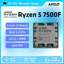 Processador AMD Ryzen 5 7500F R5 7500F CPU Ryzen 6 Core 12 Thread 65W 5nm Soquete AM5 Procesador lanco이pроweisссор PC Gamer Desktop