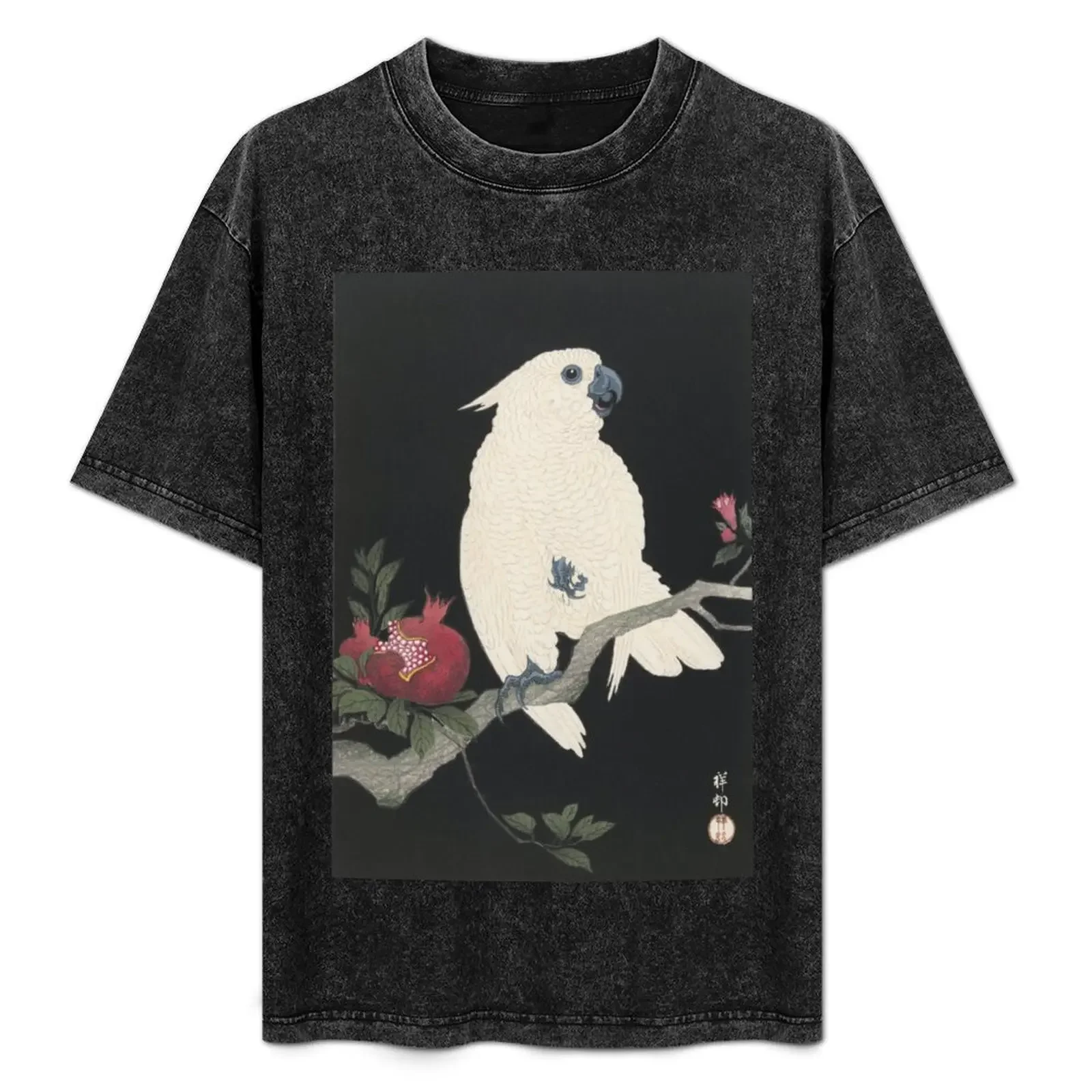 

Cockatoo on Pomegranate by Koson Ohara T-Shirt heavyweights tees man t shirt mens graphic t-shirts funny