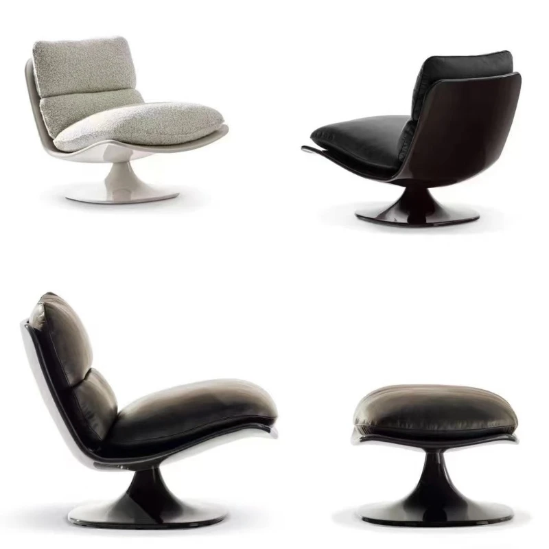 

Fiberglass sofa chair rotatable designer fabric lazy sofa