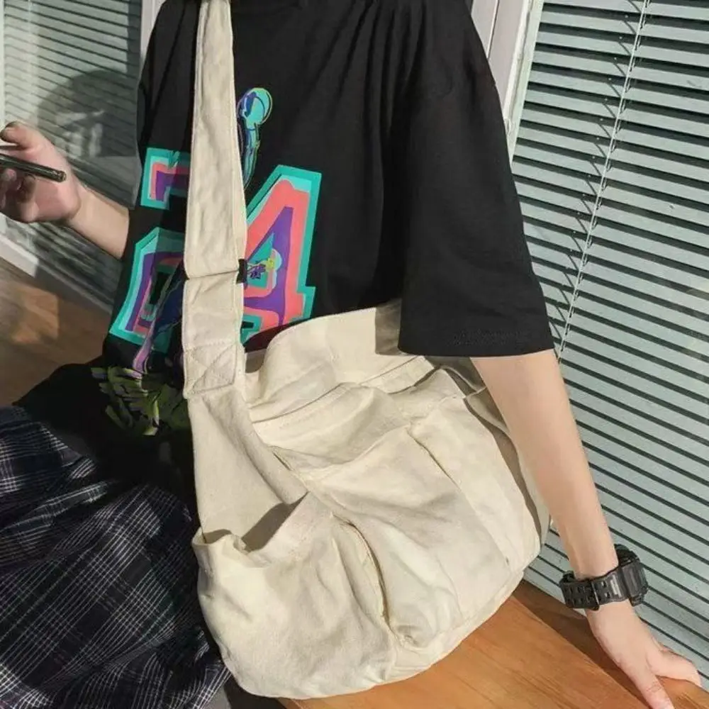 

Модные винтажные холщовые сумки через плечо в стиле Харадзюку, вместительные подростковые сумки-мессенджеры, сумки-тоут, сумки-кроссбоди для девочек