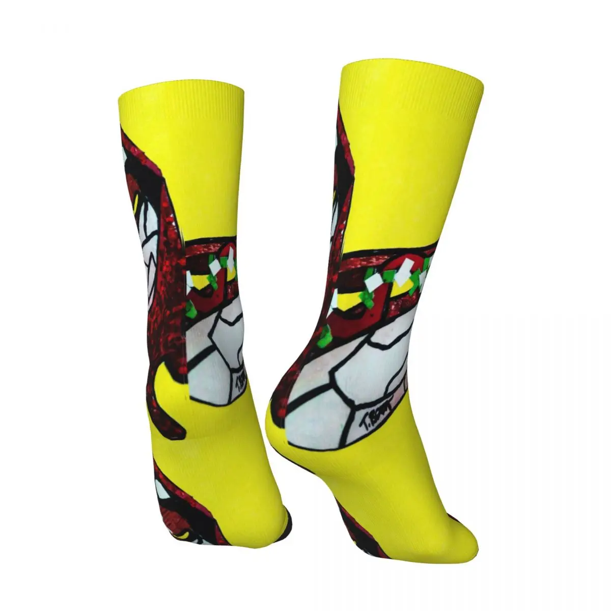 Hip Hop Vintage Eating A Hotdog Crazy Men's Compression Socks Unisex Mouth Harajuku Seamless Printed Novelty Happy Crew Sock