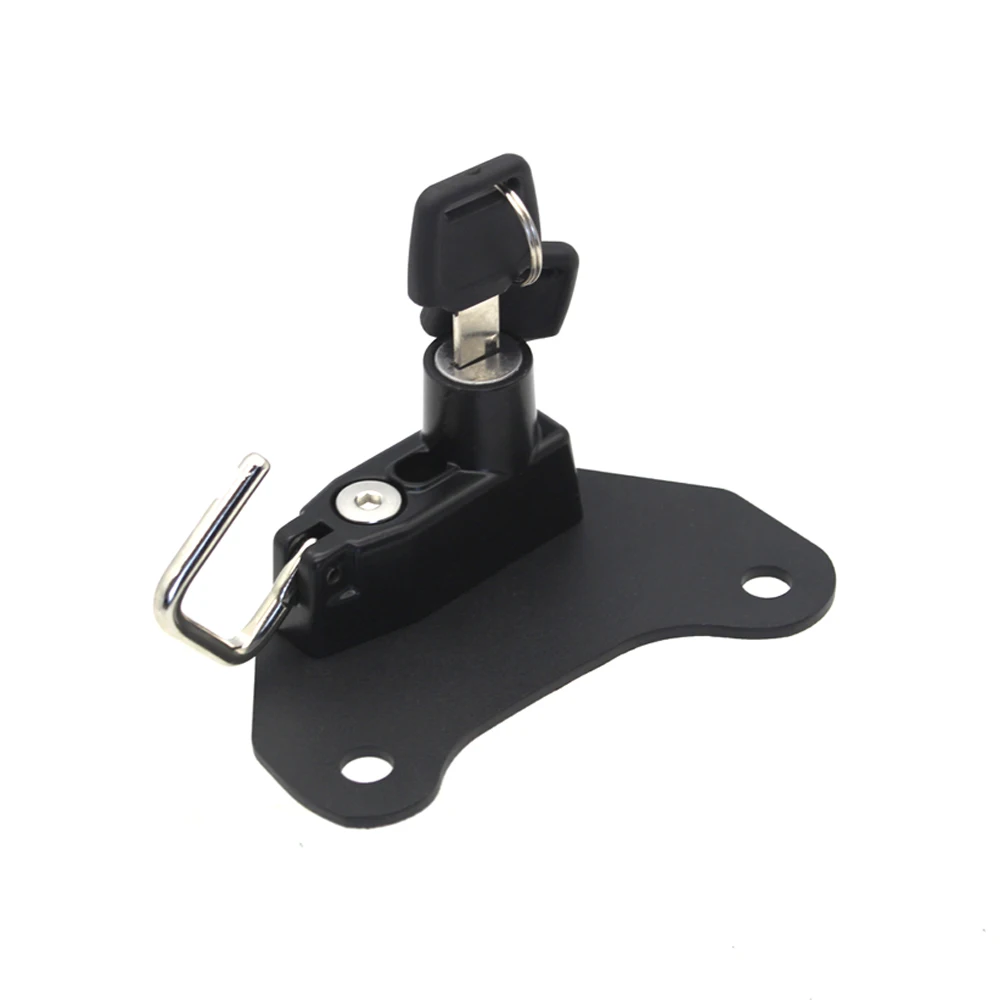Motorcycle Anti-theft Security Helmet Lock Alloy Black Mount Hook with 2 Keys Universal for Indian Scout/Sixty 2015 2016-2021