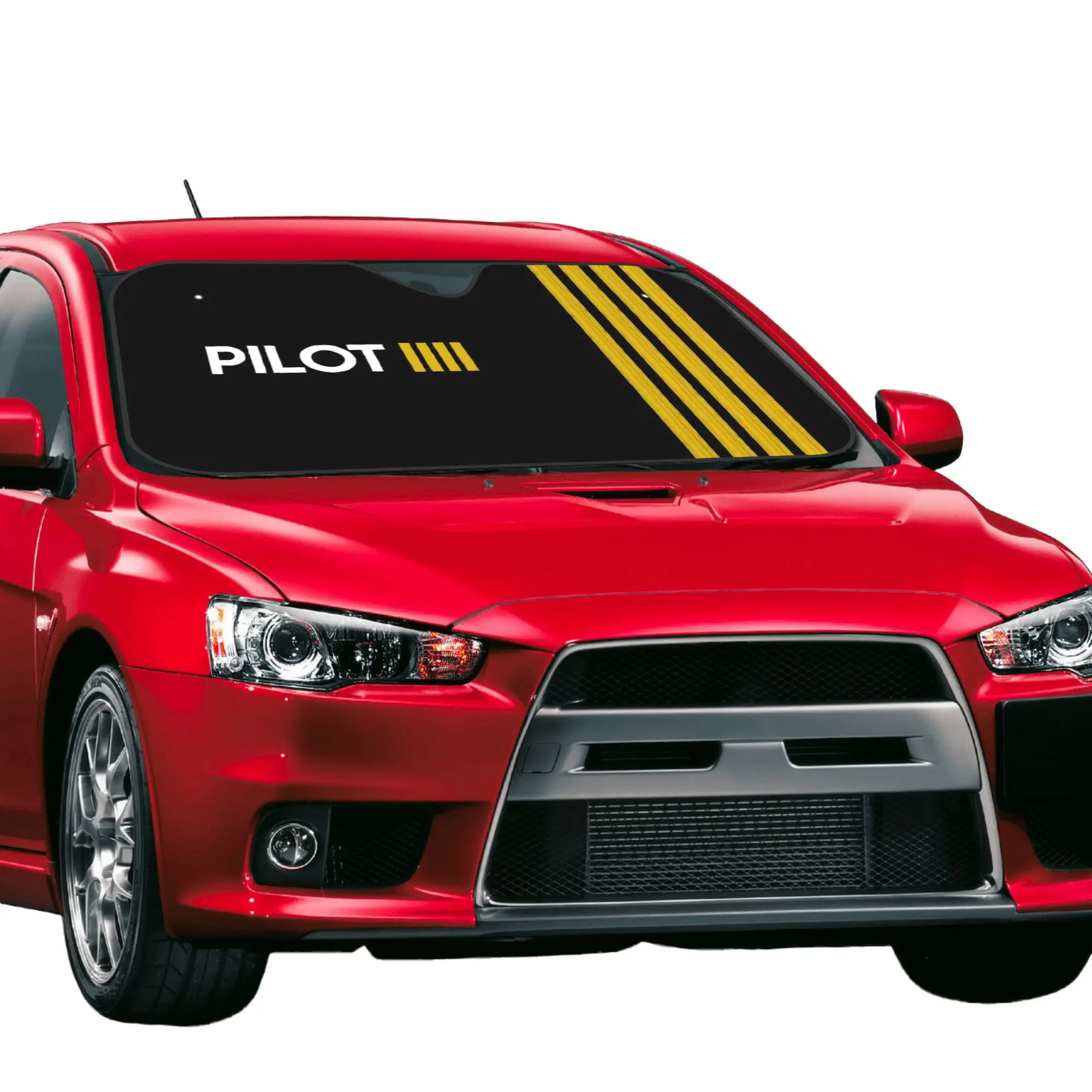 Windshield Sun Shade Car Pilot Captain Stripes Solar Reflector Protector Aviation Aviator Visor Screen Cover Vehicle Windscreen