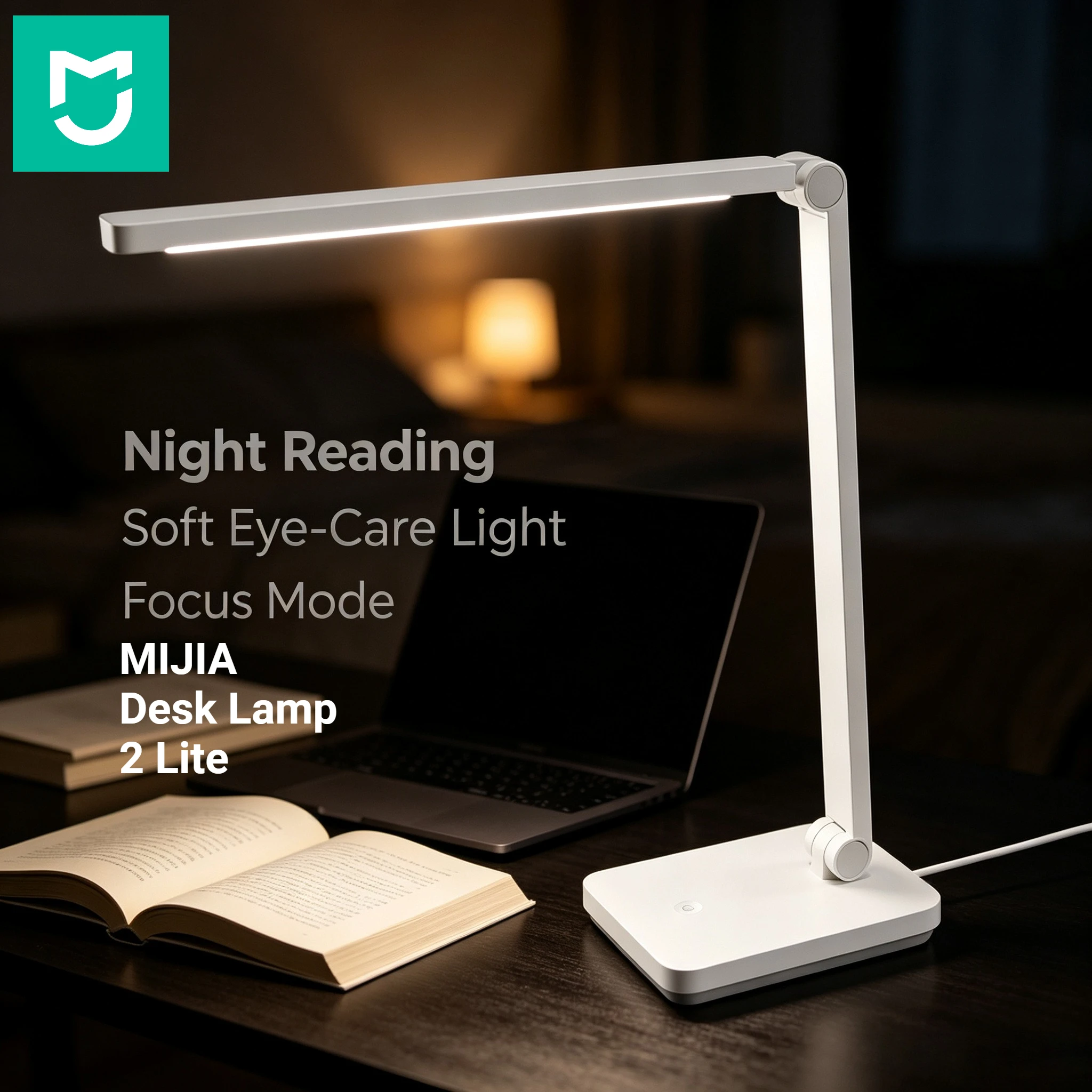 Mijia Desk Lamp 2 Lite AA‑Grade Eye‑Caring LED Table Lamp Dimmable Flicker‑Free Desk Light for Study Office Home Reading