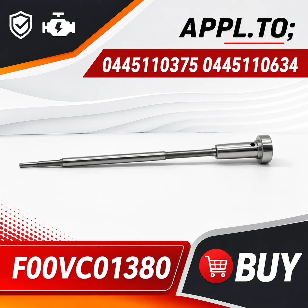 Valve Component F00VC01380 F00VC01376 F00VC01379 Fuel Injector Internal Control Valve F00VC01377 Suitable For Bosch XH0724