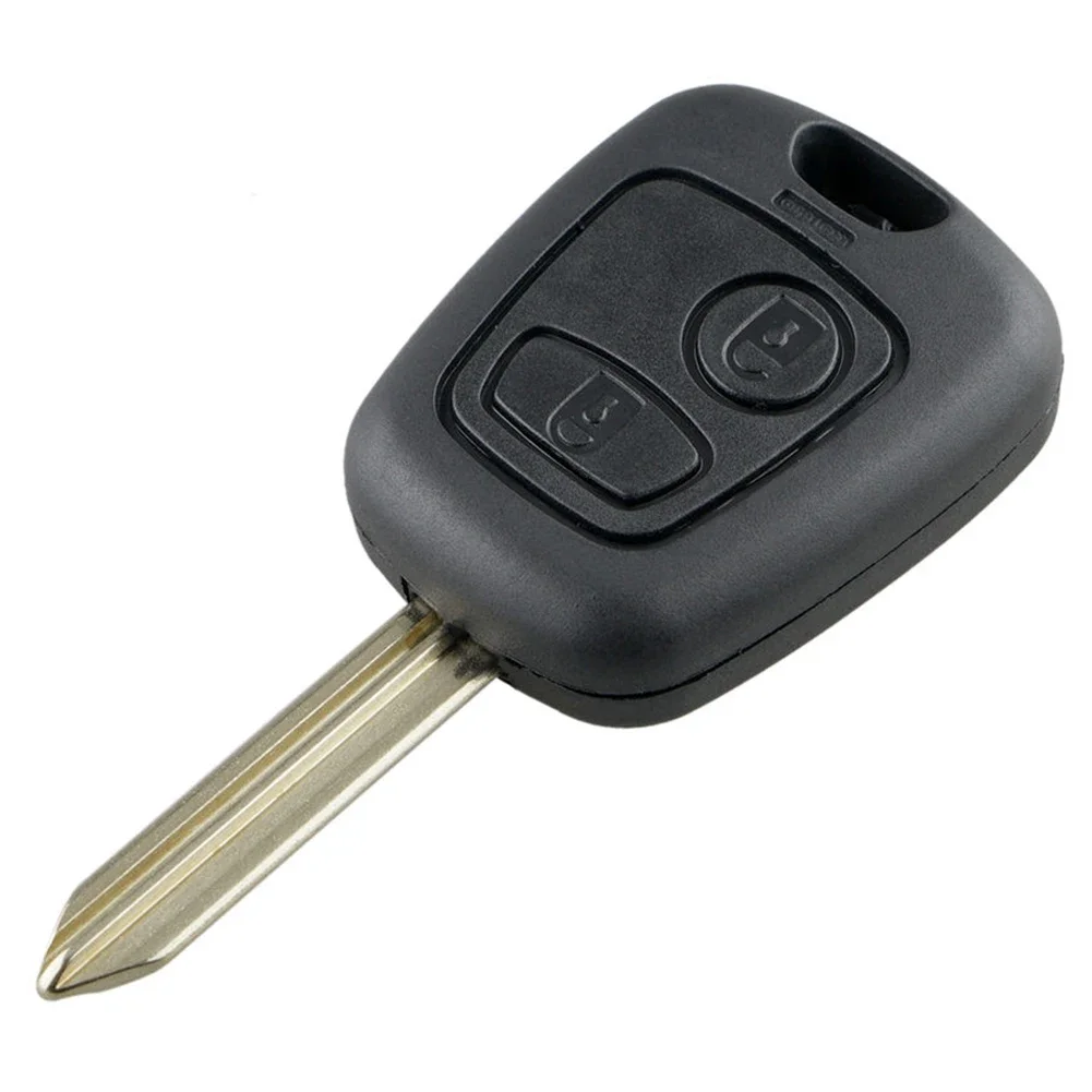 Funda para mando a distancia de coche con 2 botones, carcasa para llave en blanco para Citroen Saxo Berlingo Xsara Picasso