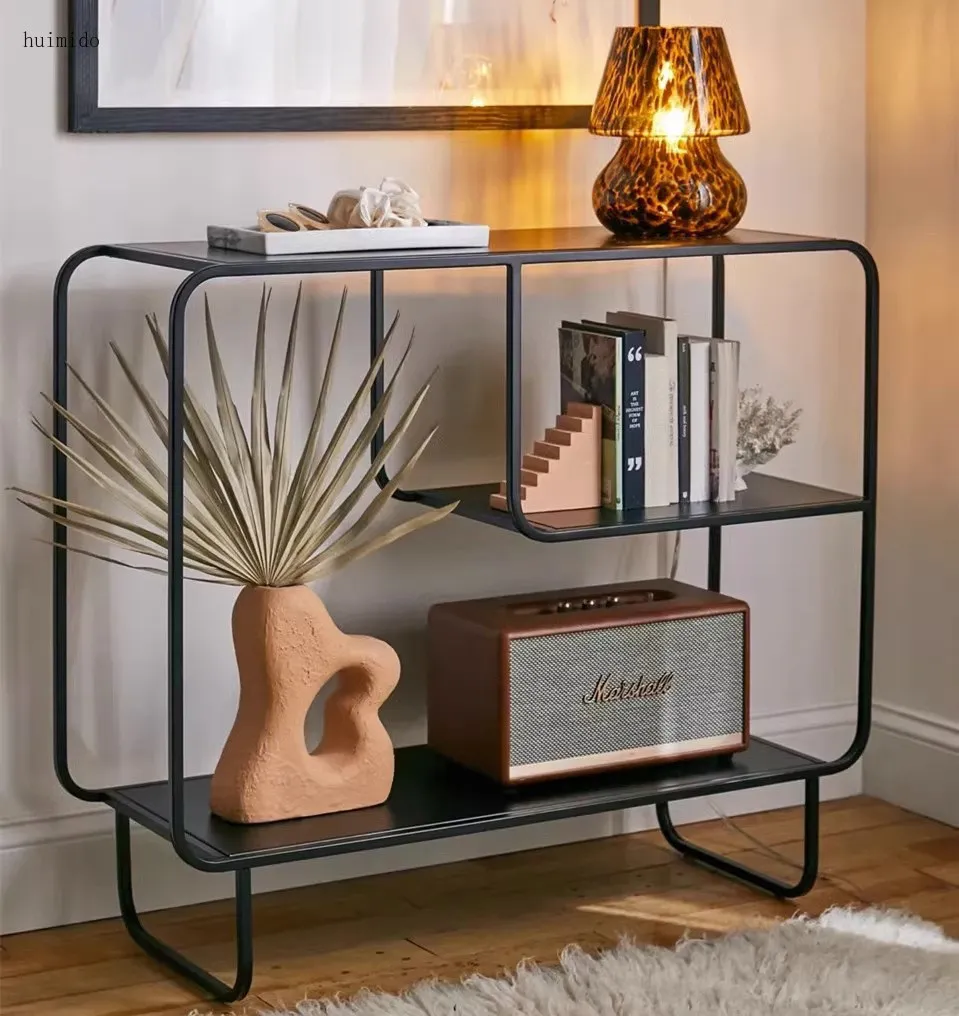 Nordic simple floor rack sofa display Internet celebrity iron living room multi-layer white