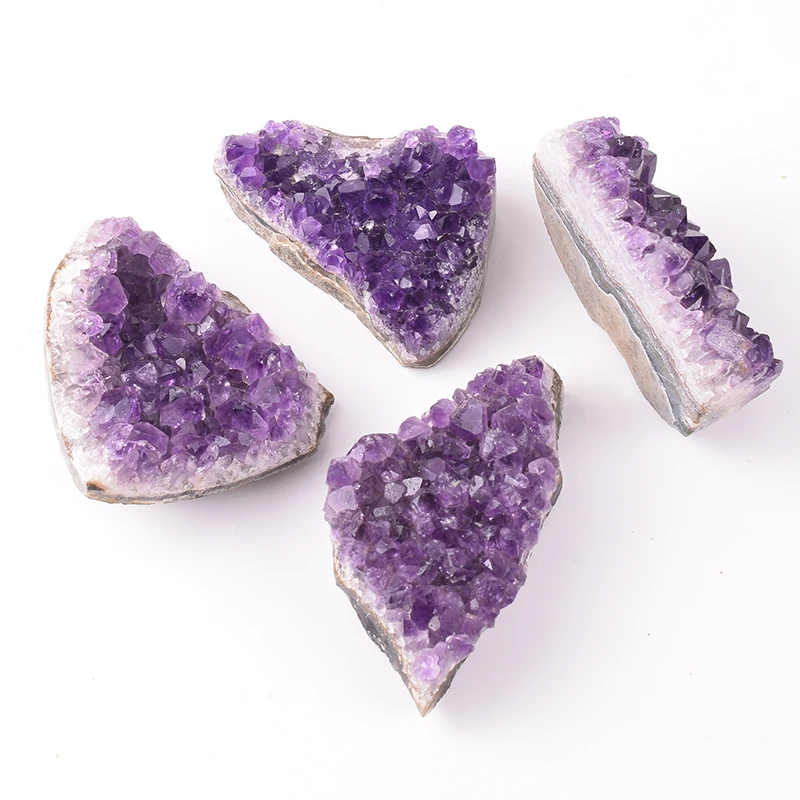 Natural Raw Amethyst Quartz Purple Crystal Cluster Healing Stones Specimen Home Decoration Crafts Decoration Ornament