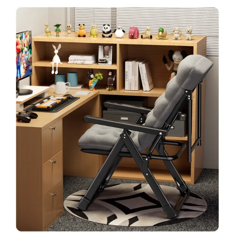 Folding lounge chair, lunch break chair, office dual-use, nap lazy sofa, home dormitory student backrest computer chair