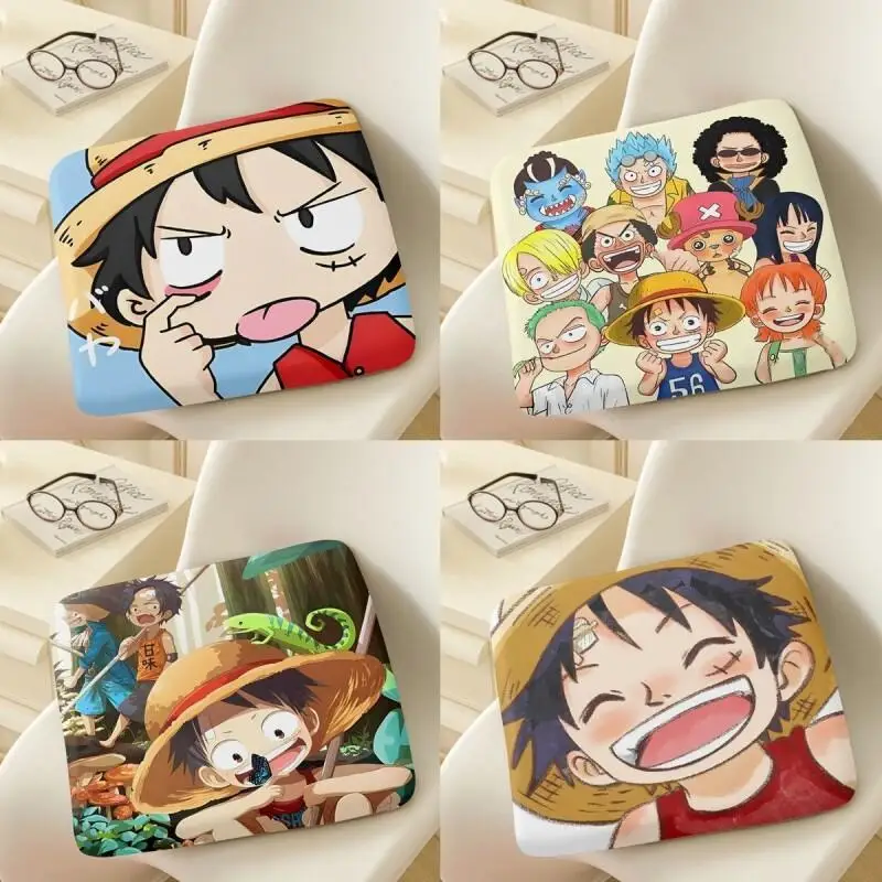 Cojín Ergonómico de Esponja Gruesa One Piece Monkey D. Luffy, Nuevo Cojín para Silla de Oficina, Aula, Estudiante, Extra Alto y Cómodo