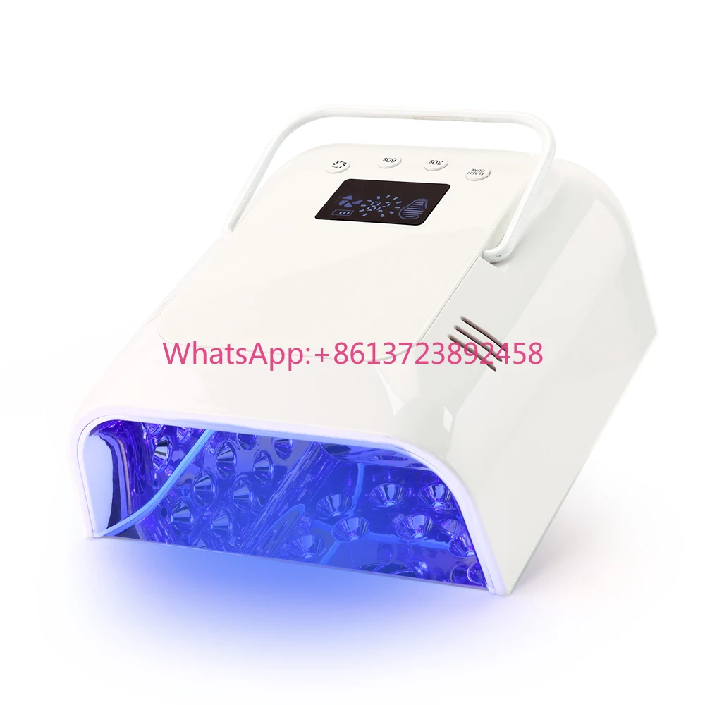 

New 108W Pro Cure UV LED Nail Lamp with Cooling Fan 30S Flash Cure for Builder Gel Rechargeable Nail Dryer Light for Salon