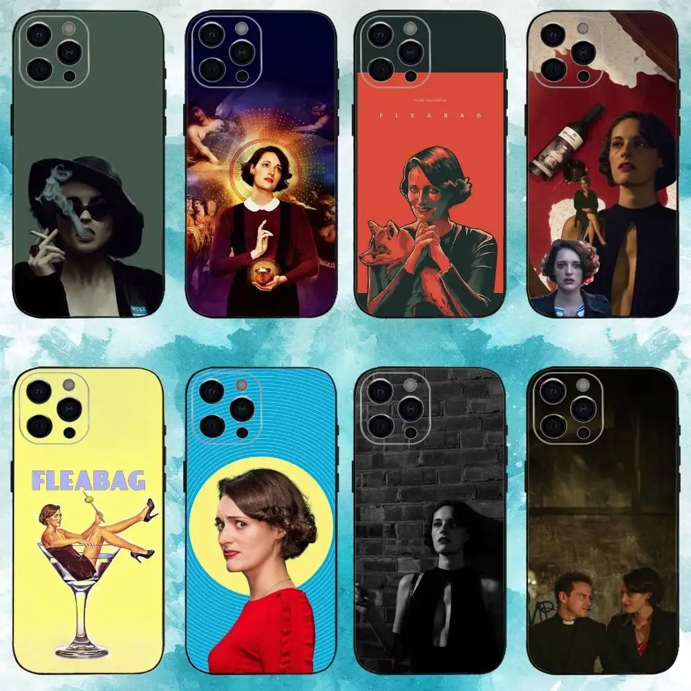 

TV F-Fleabag-ES Show Phone Case For iPhone17,16,15,14,13,12,11 Plus,Pro Max Soft Black Cover