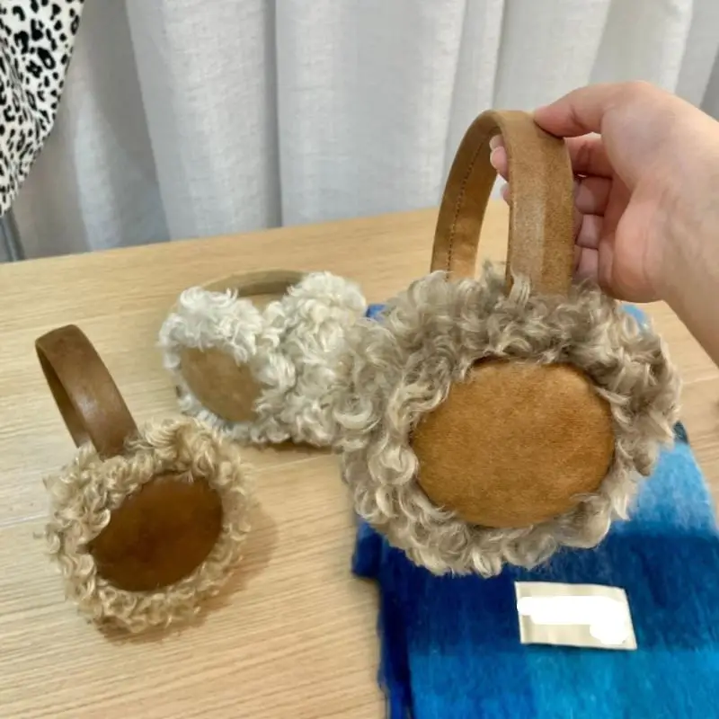Autumn And Winter Warm Earmuffs For Women Outdoor Cycling Thickened Cold-proof Earmuffs Suede Curled Plush Earmuffs Winter