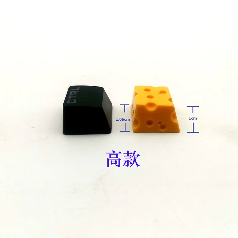 1.25U Cute Cheese Ctrl/Alt Keycap Handmade Resin Artisan Keycap, MX Cross Stem for Mechanical Keyboard