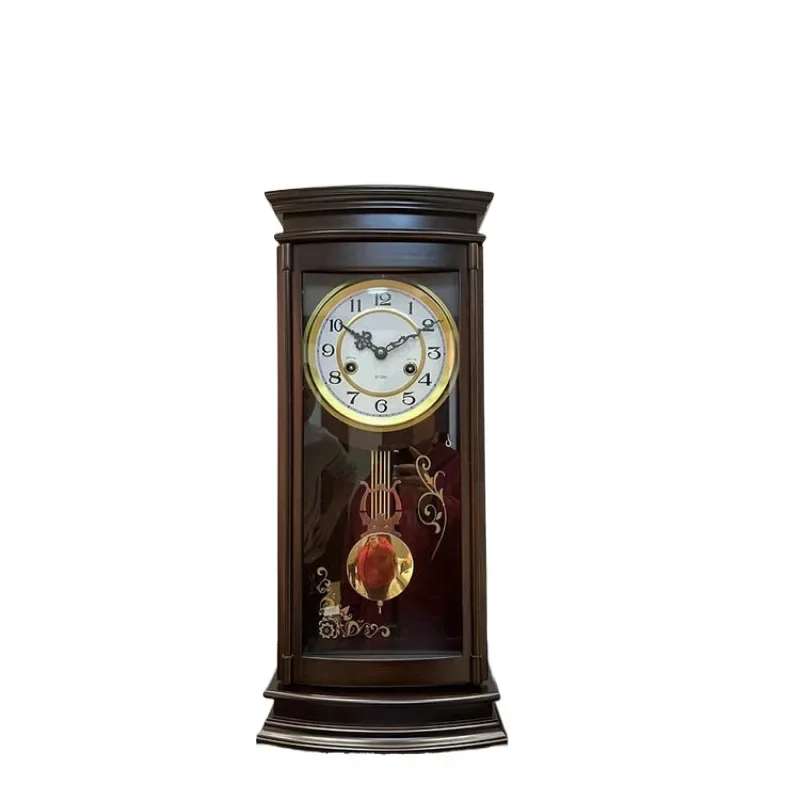 

Living room large pure copper mechanical timekeeping, old fashioned retro desk clock wall clock, dual-purpose machinery