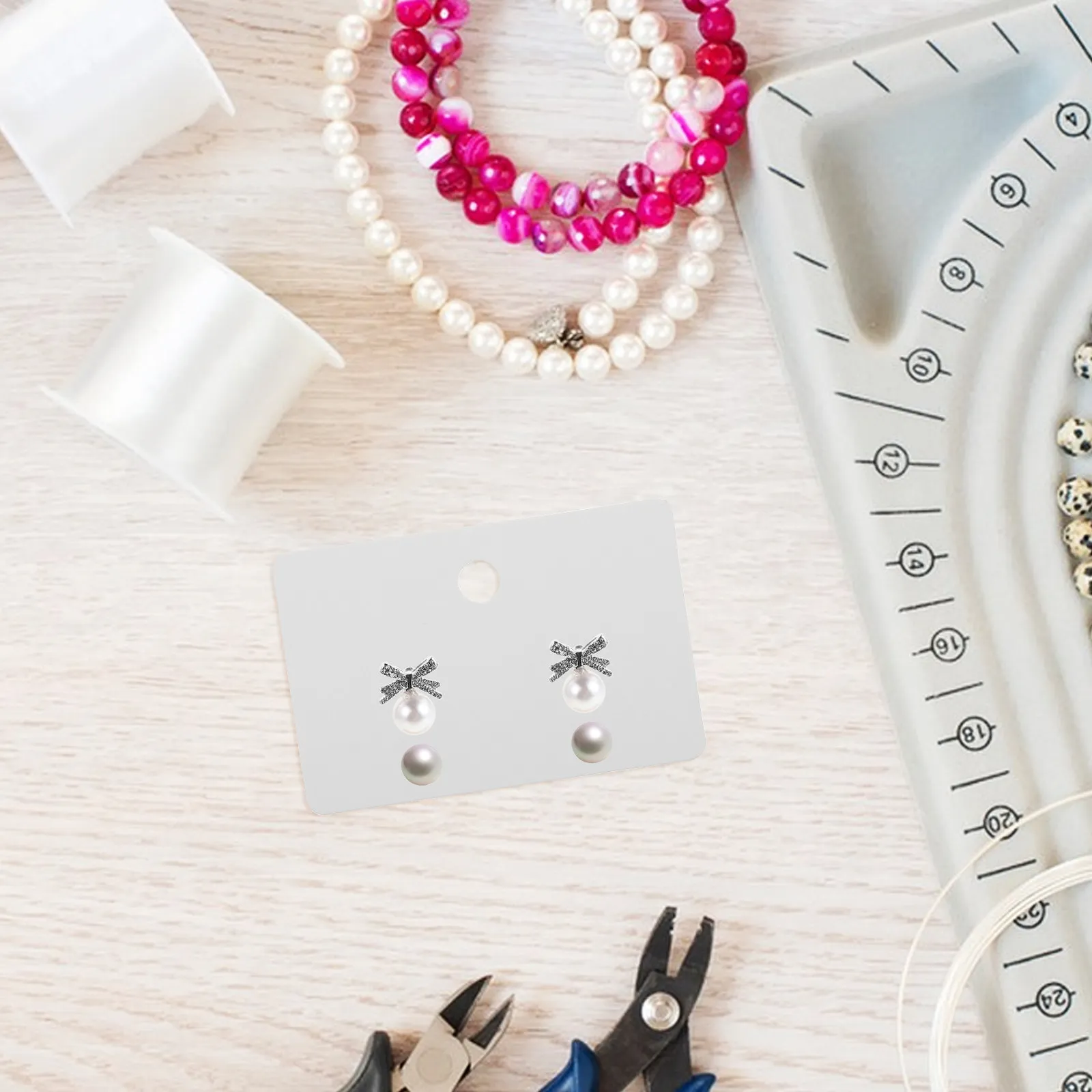 

100 шт. белых карточек для серег, бумажные карточки для упаковки и демонстрации ювелирных изделий, пустые, для розничной продажи, держатели для серег, демонстрационные карточки для ушей