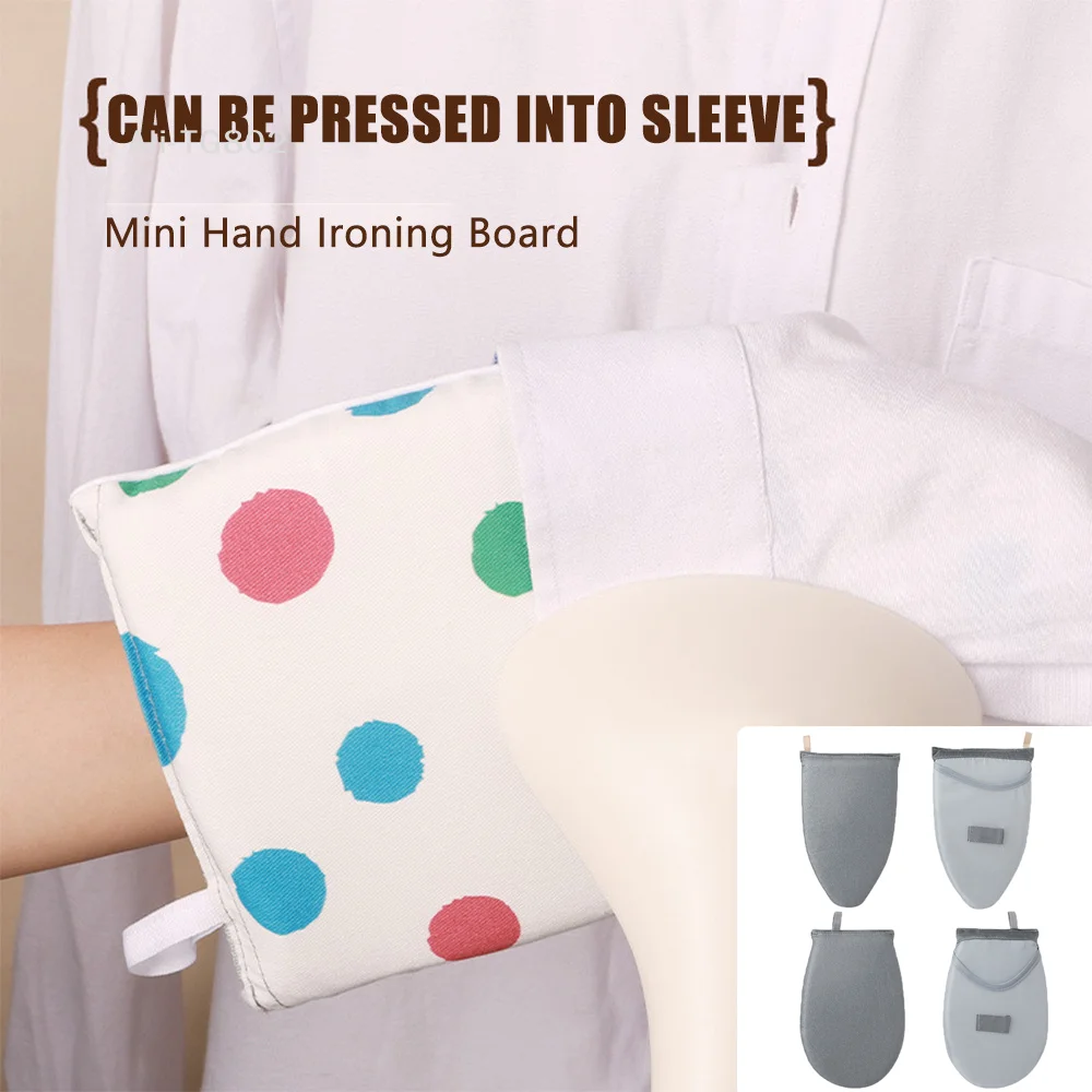 1PC Anti-scald Handheld Ironing Board Pad Washable Heat Insulated Mini Iron Cover Glove for Travel Small Ironing Jobs