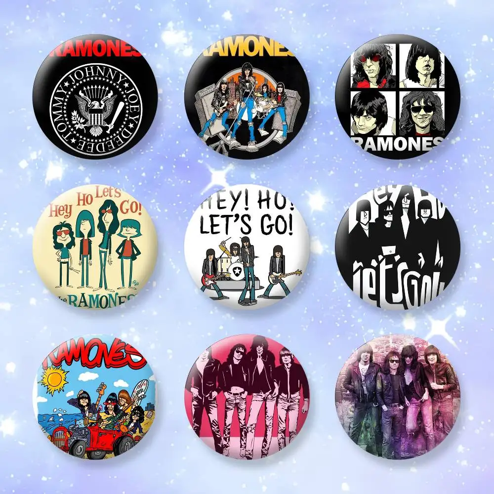 Rock R-Ramones Brooches Cartoon Badge Pins Backpack Hat Accessories Friend Gift